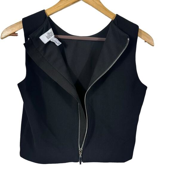 Belle Badgley Mischka Black Sleeveless Crop Top Size US 2 - Picture 3 of 11
